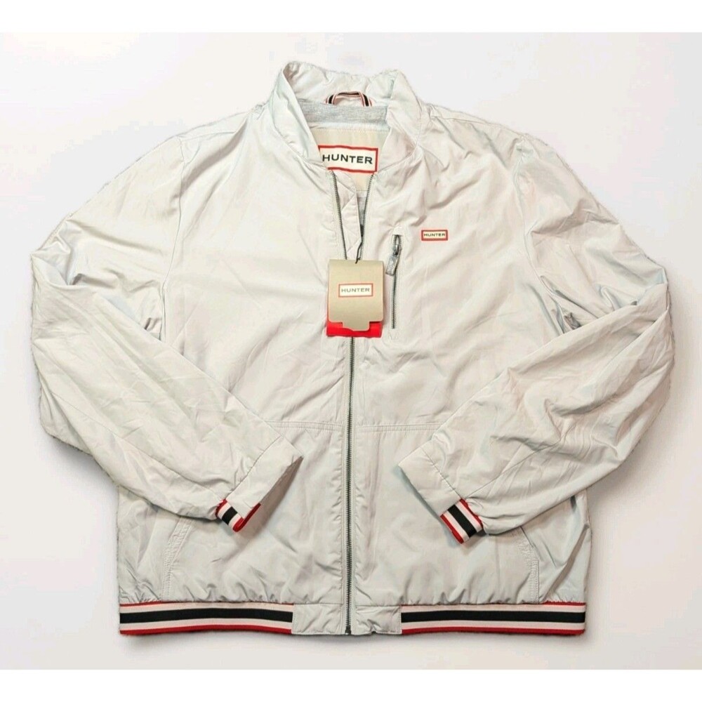 Hunter Brand Moorgate Bomber Jacket Light Gray Men's Size Medium NWT